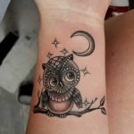 12+ Adorable Owl And Moon Tattoo Ideas
