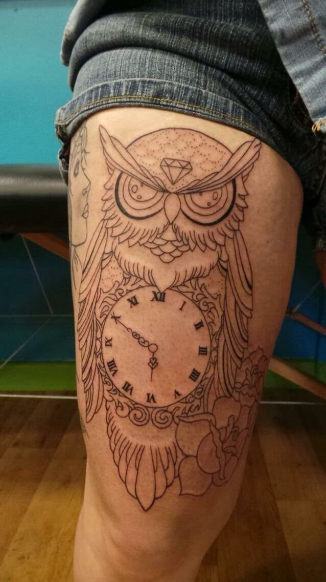 12+ Best Owl And Clock Tattoo Ideas
