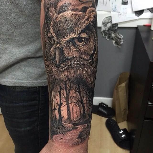12+ Best Owl Half Sleeve Tattoo Designs