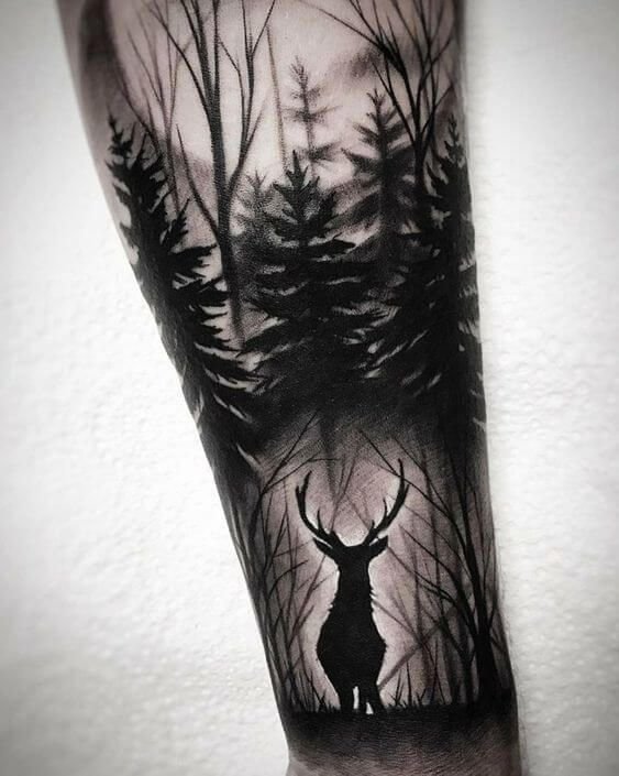 14+ Awesome White-Tailed Deer Tattoo Designs