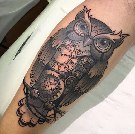 14+ Fantastic Steampunk Owl Tattoo Designs